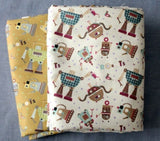 Robots printed Fabric made in Korea by the Half Yard