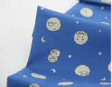 Kawaii Circle Sheep Fabric made in Korea by Half Yard Digital Textile Printing