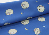 Kawaii Circle Sheep Fabric made in Korea by Half Yard Digital Textile Printing
