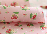 Cherry Flowers Patterned Fabric made in Korea by Half Yard DTP(Digital Textile Printing)