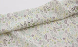Herb Leaf Leaves patterned Fabric made in Korea by Half Yard / 45 X 140cm 18" X 55", Cotton Linen