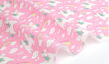 Rainbow Unicorn Patterned Fabric made in Korea by the Half Yard