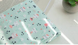Dandy Cats Flowers Patterned Fabric made in Korea by Half Yard Digital Textile Printing