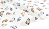 Cat Kitten Patterned Fabric made in Korea by Half Yard Digital Textile Printing