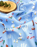 韓国製のメドウベアダック柄生地(半ヤード単位)