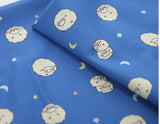 Kawaii Circle Sheep Fabric made in Korea by Half Yard Digital Textile Printing