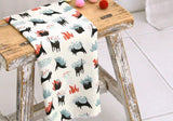 Black Cat Cats Fabric made in Korea by Half Yard