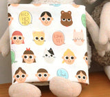 Animals Girls Face Fabric made in Korea by Half Yard