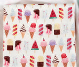 Popsicle Ice Cream Bar Candy Patterned Fabric made in Korea by the Half Yard DTP