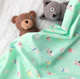 韓国製のウサギ柄生地(半ヤード単位)