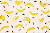 Banana tossed Fabric printed in Korea by the Half Yard DTP(Digital Textile Printing) Method