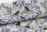 Lark Bird Leaf Flowers Fabric made in Korea by the Half Yard