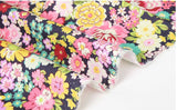 Retro Vintage Floral Flowers Fabric made in Korea by the Half Yard