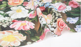Big Flowers Patterned Fabric made in Korea Half Yard