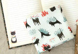 Black Cat Cats Fabric made in Korea by Half Yard