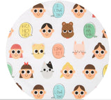 Animals Girls Face Fabric made in Korea by Half Yard