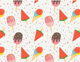 Popsicle Fruits Patterned Fabric made in Korea by the Half Yard
