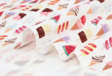 Popsicle Ice Cream Bar Candy Patterned Fabric made in Korea by the Half Yard DTP