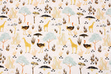 Safari Dreams Ostrich Giraffe Cheetah Fabric Camelot Fabric by the Half Yard