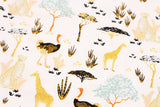 Safari Dreams Ostrich Giraffe Cheetah Fabric Camelot Fabric by the Half Yard