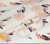 Tropical Flowers Floral Patterned Fabric made in Korea by the Half Yard