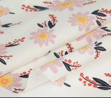 Tropical Flowers Floral Patterned Fabric made in Korea by the Half Yard