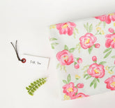 韓國製造半碼木瓜花花卉圖案布料