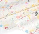 韓国製のウサギ柄生地(半ヤード単位)