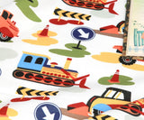 建設車両 重機 韓国製生地 半ヤード単位