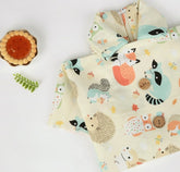 Animal Land Raccoon Rabbit Fox Owl Hedgehog Fabric made in Korea by the Half Yard