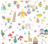 Little Penguin Pororo, Crong, Eddy, Loopy, Petty Korean Anime Character Fabric made in Korea by the Half Yard