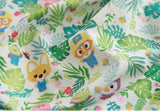 トロピカルリトルペンギン ポロロ、クロン、エディ、ルーピー、ペティ 韓国アニメキャラクター生地 韓国製 半ヤード単位