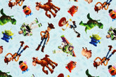 Disney Toy Story Woody Buzz Jessie Rex Potato head Hamm Bullseye Green Aliens printed in Korea by the Half Yard