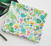 Tropical Little Penguin Pororo, Crong, Eddy, Loopy, Petty Korean Anime Character Fabric made in Korea by the Half Yard