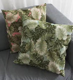 モンステラ柄生地 韓国製 半ヤード 45 x 140cm 18" x 55"、コットンリネン