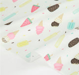 Popsicle Fruits Patterned Fabric made in Korea by the Half Yard