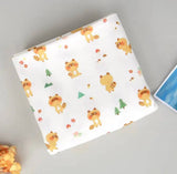 ハーフヤードデジタルテキスタイルプリントによる韓国製のかわいいアライグマ柄生地