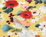 トロピカルフラワーの花柄生地(韓国製、半ヤード単位)