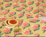 Tropical Flowers Floral Patterned Fabric made in Korea by the Half Yard