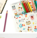 韓国製のサーカスランドキッズ柄生地(半ヤード単位)