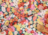 Retro Vintage Flowers Floral Patterned Fabric made in Korea by the Half Yard