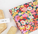 Retro Vintage Flowers Floral Patterned Fabric made in Korea by the Half Yard
