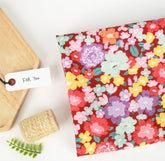 Retro Vintage Flowers Floral Patterned Fabric made in Korea by the Half Yard