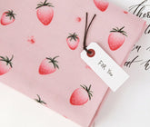 Strawberry patterned Fabric made in Korea by the Half Yard