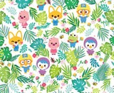 トロピカルリトルペンギン ポロロ、クロン、エディ、ルーピー、ペティ 韓国アニメキャラクター生地 韓国製 半ヤード単位