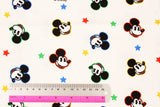 Disney Mickey Mouse Face Cotton Antibiosis Fabric printed in Korea by the Half Yard