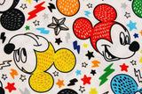 韓国でプリントされたディズニーミッキーマウスコットン生地(半ヤード単位)