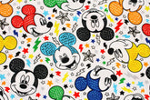 韓国でプリントされたディズニーミッキーマウスコットン生地(半ヤード単位)