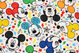 韓国でプリントされたディズニーミッキーマウスコットン生地(半ヤード単位)