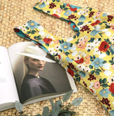 Tropical Flowers Floral Patterned Fabric made in Korea by the Half Yard